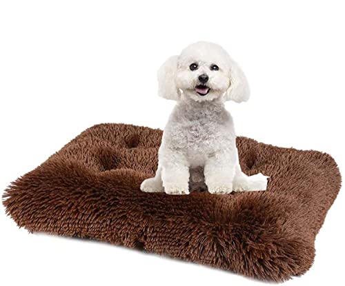 Luxuriöses Haustierbett aus Fell für Hunde und Katzen, waschbares Kissen, weiches warmes Bett, Plüsch, flauschige Matratze, rutschfest, für Angstzustände, Größe S/M/L/XL/XXL von Danchen