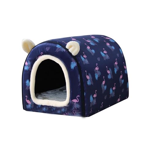 2 in 1 Iglu Hundehütte Faltbare Katze Hundehöhle Bett Welpen Kätzchen Schlafkissen Warm Abnehmbar Beruhigendes Nest Rutschfest Haustier Shelter von Dancmiu