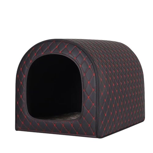 Abnehmbares Hundehaus Bett Wasserdicht Haustier Höhle Bett Warm Welpen Kätzchen Schlafhaus Bett Nest Weiches Anti-Angst Hund Beruhigendes Bett, 2-in-1-Design von Dancmiu