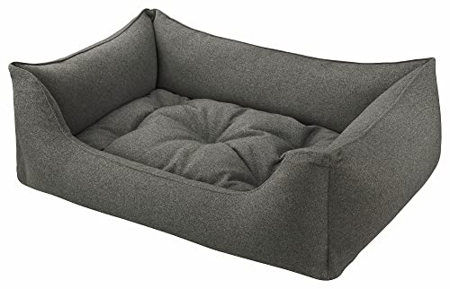 Dandy Dog Hundebett Filz Dunkelgrau - abziehbar Bezug und Füllung waschbar hochwertige robuste filzoptik Made in Germany - Größe L von Dandy Dog