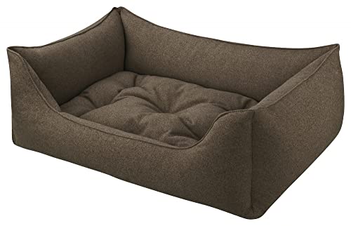 Dandy Dog Hundebett Filz Dunkeltaupe - abziehbar Bezug und Füllung waschbar hochwertige robuste filzoptik Made in Germany - Größe L von Dandy Dog