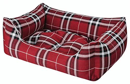 Dandy Dog Hundebett Highlands Red - abziehbar Bezug und Füllung waschbar kuschelig gelenkschonend hochwertige Qualität Made in Germany - Größe L von Dandy Dog