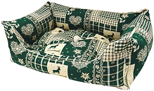 Dandy Dog Hundebett Kitzbühel Green - abziehbar Bezug und Füllung waschbar robust kuschelig hochwertig Made in Germany - Größe L von Dandy Dog