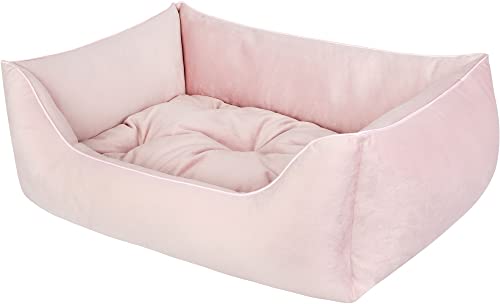 Dandy Dog Hundebett Magic Velvet Rose - abziehbar Bezug und Füllung waschbar hochwertiger Samt kuschelig robuste Qualität Made in Germany - Größe M von Dandy Dog