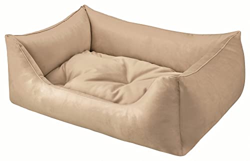 Dandy Dog Hundebett Magic Velvet Sand - abziehbar Bezug und Füllung waschbar hochwertiger Samt kuschelig robuste Qualität Made in Germany - Größe M von Dandy Dog