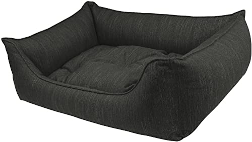 Hundebett Eco Dog Black - abziehbar Bezug und Füllung waschbar gelenkschonend kuschelig robust Qualität Made in Germany - Größe M von Dandy Dog