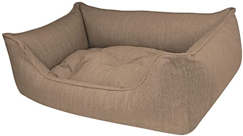 Hundebett Eco Dog Taupe - abziehbar Bezug und Füllung waschbar gelenkschonend kuschelig robust Qualität Made in Germany - Größe XL von Dandy Dog