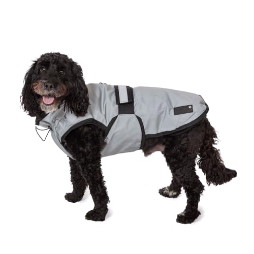 Danish Design 3-in-1-Hundemantel, reflektierend, 33 cm, wetterfest, mit Fleece gefüttert, stilvoller Regenmantel für Hunde von Danish Design