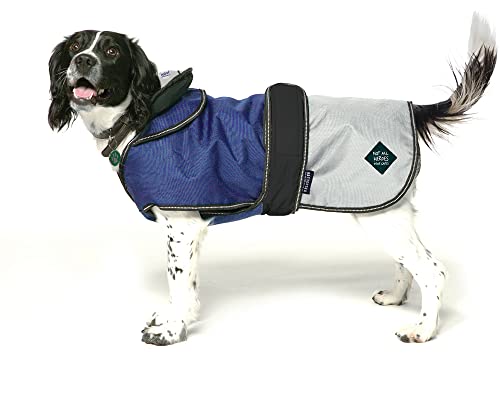 Danish Design Battersea Dogs Home Hundemantel, 2-in-1, für Sommer und Winter, abnehmbares Futter, wasserdicht, Winddicht, 70 cm, Blau von Danish Design