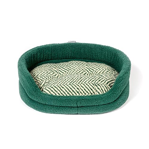 Danish Design Hundebett, Sherpa-Fleece, Fischgrätenmuster, 61 cm, Grau von Danish Design