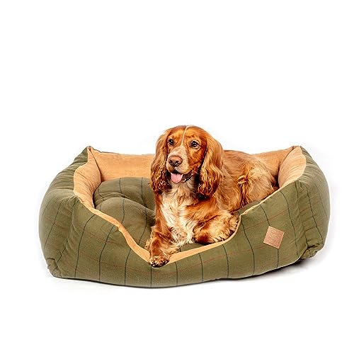 Danish Design Tweed Reihe Snuggle Hundebett, grün von Danish Design