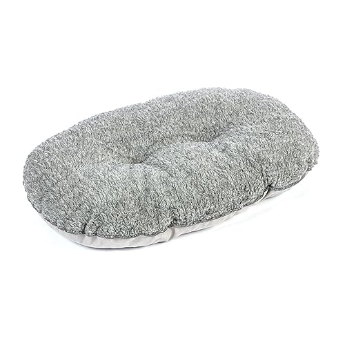 Danish Design Bobble Hundematratze, Zinngrau, maschinenwaschbar, Zopfmuster, gesteppt, 68 cm von Danish Design