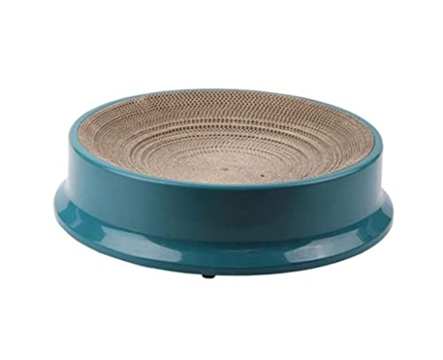 Katzenkratzbrett Kratzbrett Kratzpappe Cat Scratcher Cardboard Oval Corrugated Scratch Pad Cat Scratching Lounge Bed Durable Board Cat Scratcher Bowl Katzen Kratzmatte Kratzbretter (Color : Green) von Danzyt