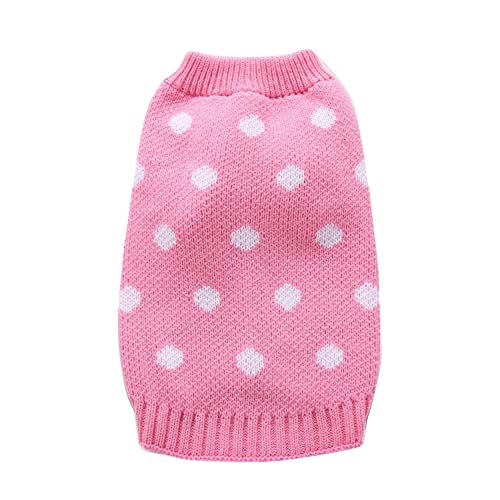 Darmlly Hunde Pullover Haustier Katzen Gestrickter Pullover Winter Kleidung Welpen MäNtel Jacke Westen Sweatshirts für Kleine Mittlere Hunde GrößE S von Darmlly