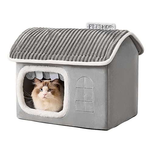 Kätzchenbetten für Hauskätzchen, Winterkatzenhaus - Thermal Kitten House Indoor-Katzenhaus | Waschbares warmes Höhlennest-Katzenbetthaus für Heimtierhandlungen von Darwaza