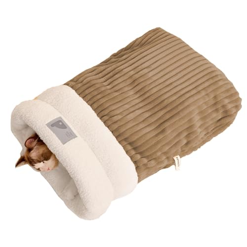 Katzenschlafsack - Autokatzenschlafsack | Verdickter Warmer Kuschelsack | Winterkatzen Wohnsack | Plüschiges, Weiches Und Waschbares Haustierbett | Für Haustiere Unter 8 Kg | Bequemer Und Gemütlicher von Darwaza