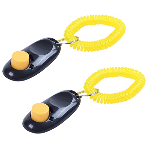 Daweglop 2X Clicker Fuer Trainingshunde, Schwarz & Gelb von Daweglop