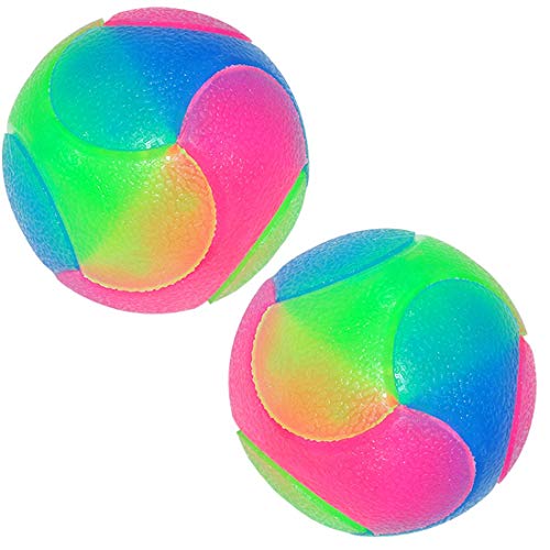 Hundebälle, elastischer Ball, leuchtet Dunkeln, 5,1 cm (2 x Bälle) von Daweglop