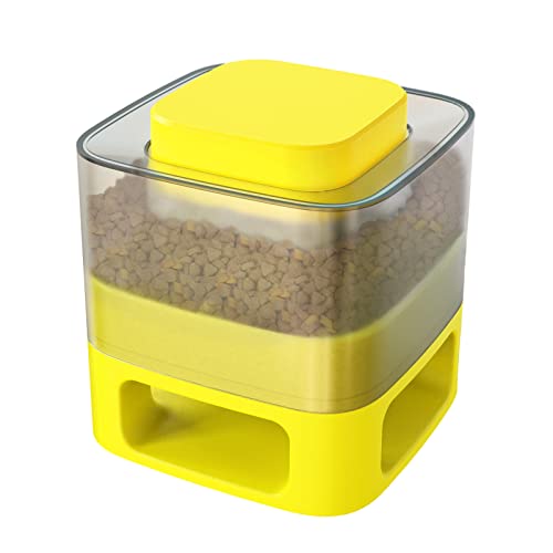 DawnDream Hundespielzeug UnzerstöRbar Große Kapazität Square PET-Feeder Spielzeug, die Lebensmittelkatapult-Katapult, stimulieren Interesse an Essen an Hundespielzeug (Color : Yellow) von DawnDream