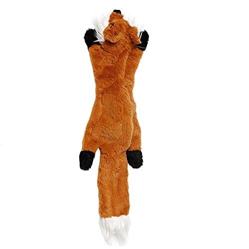 DawnDream Hundespielzeug UnzerstöRbar Süßes Plüschspielzeug Squeeak Pet Wolf Kaninchen Tier Plüschtier Hund Kau Quietschender Pfeiferei Eichhörnchen Hund Spielzeug Hundespielzeug (Color : Fox) von DawnDream