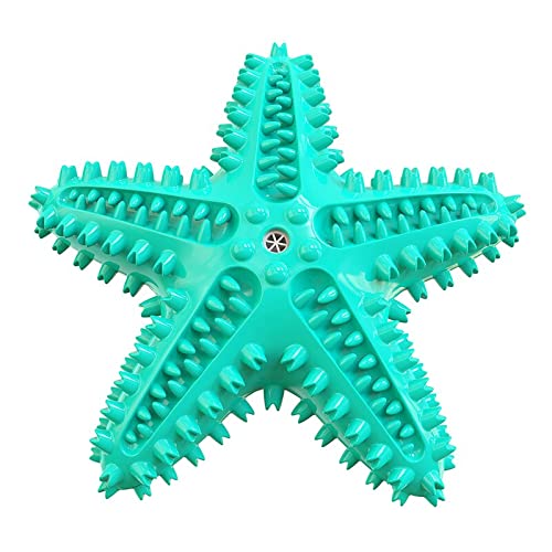 DawnDream Hundespielzeug UnzerstöRbar Ablagerung von Angst Starfish Hundespielzeug Töne Widerstandskenner Beißring Stick Pet Zahnbürste Hundespielzeug (Color : Cyan) von DawnDream