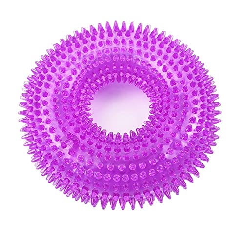 Hundespielzeug UnzerstöRbar Dauerhafter Hund kauen Spielzeug Hund mit Quietscher for Aggressive nahezu unzerstörbare Naturgummi-Hundespielwaren Hundespielzeug (Color : Purple, Size : L) von DawnDream