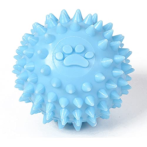 Hundespielzeug UnzerstöRbar Hund Kauspielzeug Molar Zähne Reinigung Igel Ball Pet Welpen Interaktive Kugeln Bissbeständige extra-Harte Zahn Clean Toys Ball Hundespielzeug (Color : BL) von DawnDream