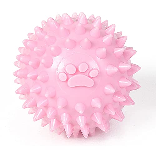 Hundespielzeug UnzerstöRbar Hund Kauspielzeug Molar Zähne Reinigung Igel Ball Pet Welpen Interaktive Kugeln Bissbeständige extra-Harte Zahn Clean Toys Ball Hundespielzeug (Color : PK) von DawnDream