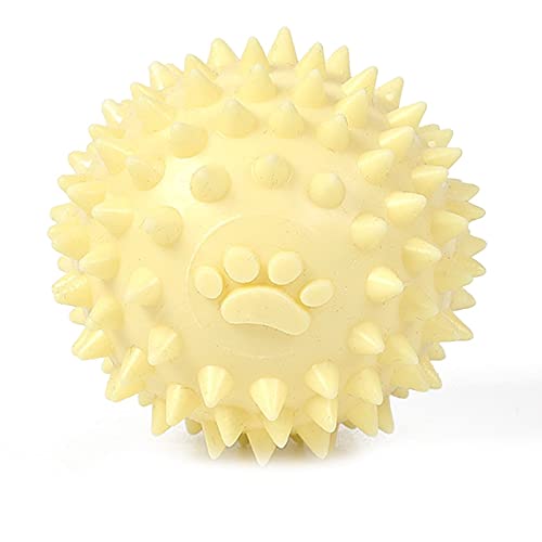 Hundespielzeug UnzerstöRbar Hund Kauspielzeug Molar Zähne Reinigung Igel Ball Pet Welpen Interaktive Kugeln Bissbeständige extra-Harte Zahn Clean Toys Ball Hundespielzeug (Color : YL) von DawnDream