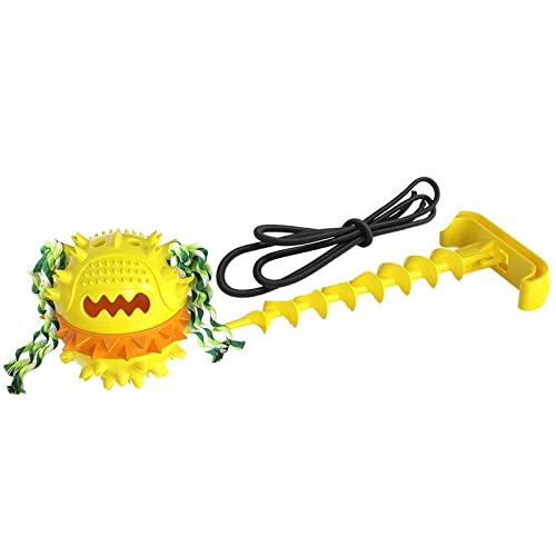 Hundespielzeug UnzerstöRbar Hundespielzeug Outdoor Interactive Toys Tug-of-War-Hund Wanderköpfe String Ball Klingeln Tierleckage Lebensmittel Spielzeug Zähne Reinigung Lieferungen Hundespielzeug von DawnDream