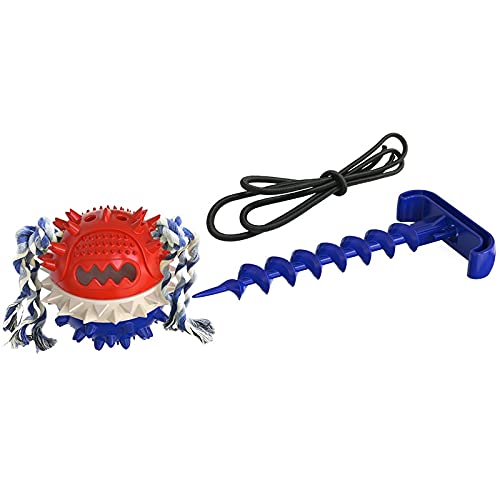 Hundespielzeug UnzerstöRbar Hundespielzeug Outdoor Interactive Toys Tug-of-War-Hund Wanderköpfe String Ball Klingeln Tierleckage Lebensmittel Spielzeug Zähne Reinigung Lieferungen Hundespielzeug von DawnDream