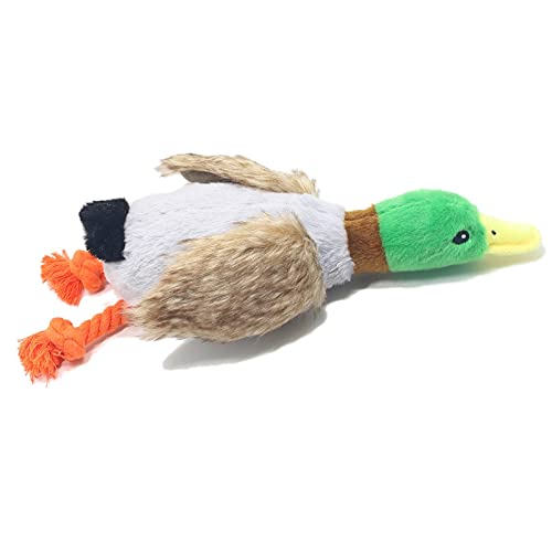 Hundespielzeug UnzerstöRbar Lächelnde Käse-Plüsch-Simulation Ente Mallard quietschendes Hundespielzeug for PUPS passt for mittlere und große große Hunde Hundespielzeug ( Color : Rope Feet Style ) von DawnDream