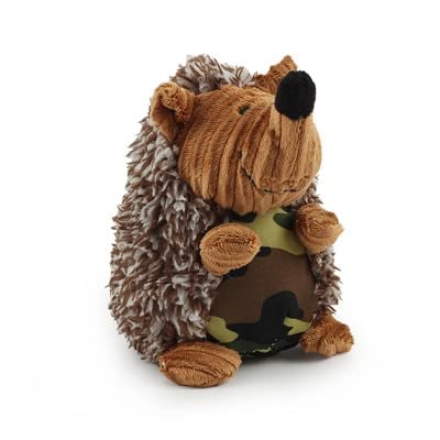 DawnDream Hundespielzeug UnzerstöRbar Igel-Form-Hunde-Squeak-Sound-Spielzeug lustige Plüsch Interactive Toys Pet Kauspielzeug for Samll große Hunde Hundespielzeug (Color : Brown, Size : 15cm) von DawnDream