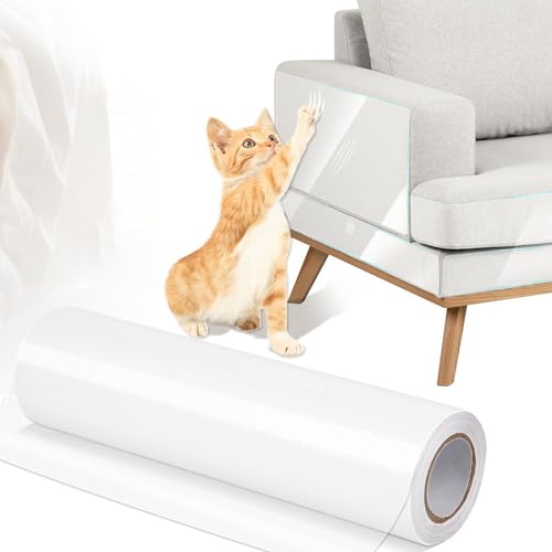 Kratzfolie Katzen Selbstklebend, Katzen Kratzschutz Sofa Folie, Anti Kratz Folie für Katzen, Transparent Kratzschutzfolie für Couch Sofa Wand Tür Möbel Schutz (20 cm x 5 m) von Dawumin