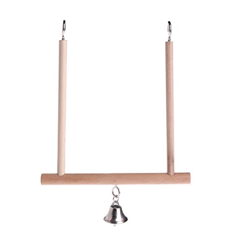 Papageien-Hängematte, Spielzeug, Vogelschaukel, Sitzstange mit Holzständer, kleine Vögel, Kauspielzeug, einfach zu verwenden, für Finken, Papageien, Spielzeug, afrikanisches Grau, für kleine Papageien Papageien-Hängematte, Spielzeug, Vogelschaukel, Sitzstange mit Holzständer, kleine Vögel, Kauspielzeug, einfach zu verwenden, für Finken, Papageien, Spielzeug, afrikanisches Grau, für kleine Papageien von Dawutocap