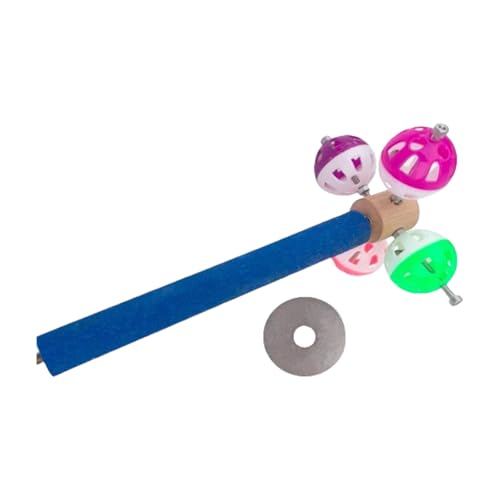 Vogel-Sitzstange aus Holz mit drehbaren Glocken, Käfig-Trainingsspielzeug für Papageien, Käfig, Unterhaltung, Aktivitätsspielzeug Vogel-Sitzstange aus Holz mit drehbaren Glocken, Käfig-Trainingsspielzeug für Papageien, Käfig, Unterhaltung, Aktivitätsspielzeug von Dawutocap