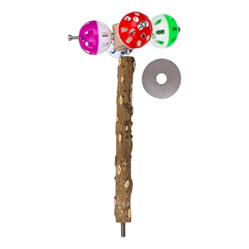 Vogel-Sitzstange aus Holz mit drehbaren Glocken, Käfig-Trainingsspielzeug für Papageien, Käfig, Unterhaltung, Aktivitätsspielzeug Vogel-Sitzstange aus Holz mit drehbaren Glocken, Käfig-Trainingsspielzeug für Papageien, Käfig, Unterhaltung, Aktivitätsspielzeug von Dawutocap