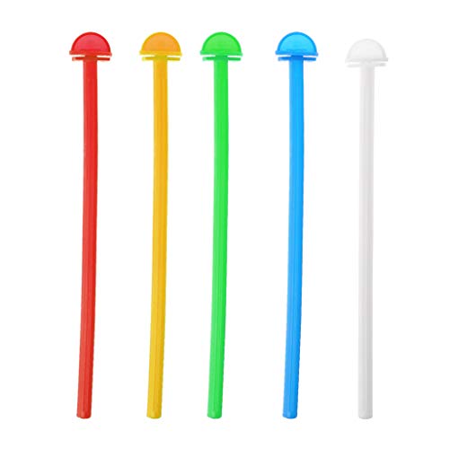 Vogelständer aus Kunststoff, 5 Stück, helle Farben, Trainingswerkzeug, Pfotenschleifspielzeug für Vögel, Käfigzubehör, zufällige Farben, Bimsstange Vogelständer aus Kunststoff, 5 Stück, helle Farben, Trainingswerkzeug, Pfotenschleifspielzeug für Vögel, Käfigzubehör, zufällige Farben, Bimsstange von Dawutocap