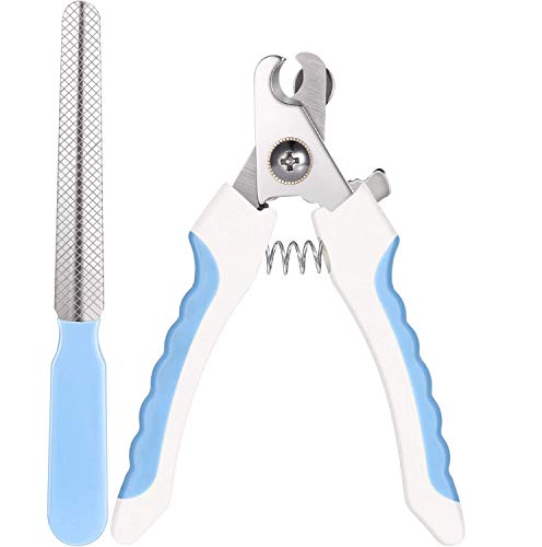 Dawwoti Haustier-Nagel-Scherer-Tier Claws Scissor Cut Set Kit Hund Katze Nagelknipser Edelstahl Klauenschneider für Hunde, Katzen, Vögel usw. (Blau) von Dawwoti