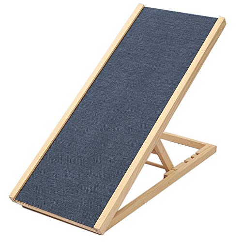 DayPlus Klappbare Hunderampe Haustier Rampe für Hohe Hochbettcouch, Indoor Wohnzimmer Haustier Rampen Hundetreppen, Höhenverstellbar (Size : 100x40 cm, H 30-40-50-60cm) von DayPlus