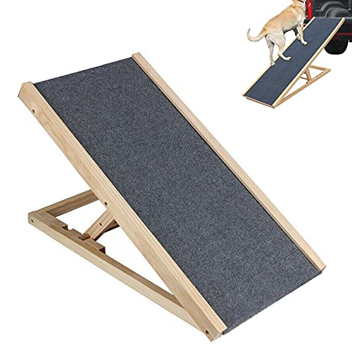 DayPlus Klappbare Hunderampe Haustier Rampe für Hohe Hochbettcouch, Indoor Wohnzimmer Haustier Rampen Hundetreppen, Höhenverstellbar (Size : 70×35 cm, H 30-40cm) von DayPlus