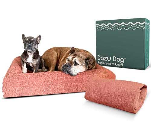 Dazy Dog Bezug für orthopädisches Bett, waschbar, für kleine Betten, Boucle Terracotta von Dazy Dog
