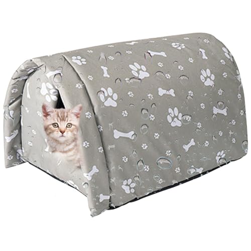 Dbvnnsy Katzenhaus im Freien, wasserdichte Winddichte 15 x 14,2 x 3,9 Zoll Hundezwinger Outdoor, Warmer kaltes Hundehaus Outdoor Katzenhaus Outdoor für den Winter von Dbvnnsy