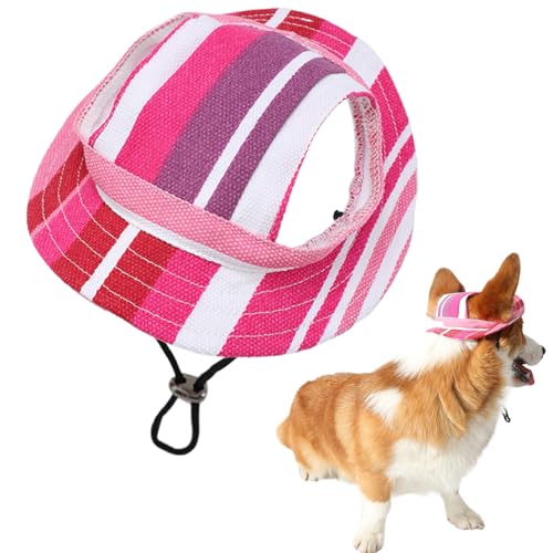 Hundesonne Hut, verstellbare Eimerhüte für Hunde mit Ohrloch, Sonnenschutz für Hunde runder Strandhut, tragbarer Hundebeimer Hut Cowboyhut Hundehut für kleine mittelgroße Hunde 1,5-4,5 kg von Dbvnnsy