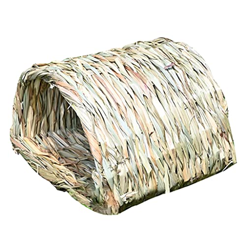 Dcaknri Grasbett aus natürlichem Stroh, gewebt, für Heunest, Tunnel, für Hamster, Chinchillas, Mäuse, klein Dcaknri Grasbett aus natürlichem Stroh, gewebt, für Heunest, Tunnel, für Hamster, Chinchillas, Mäuse, klein von Dcaknri
