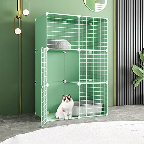 Katzenkäfig 3-stöckig Katzengehege für Kaninchen Gittergehege Katzenkäfig Katzenkafig Balkon Metall Kleintierauslauf Kleintiergehege aus Metallgitter inkl. Tür Kleintiergehege von Ddasam