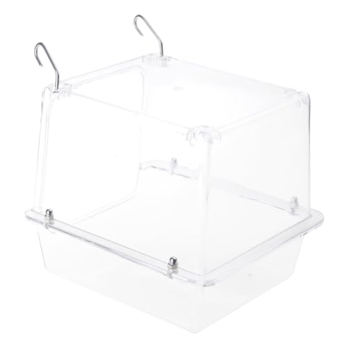 Ddujbtp Vogeltränke Käfig zum Aufhängen, Wasserbadewanne, Vogelkäfig-Zubehör für den Innenbereich, Reinigungszubehör, Box, Papageienspielzeug, afrikanisches Grau, für kleine Papageien, große Vögel Ddujbtp Vogeltränke Käfig zum Aufhängen, Wasserbadewanne, Vogelkäfig-Zubehör für den Innenbereich, Reinigungszubehör, Box, Papageienspielzeug, afrikanisches Grau, für kleine Papageien, große Vögel von Ddujbtp
