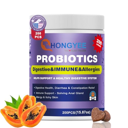 Probiotika & Enzyme Snacks, Mit Papaya | Kürbis | Krill oi, für Hunde & Katzen Darmgesundheit | kein Kotgeruch | Verstopfung | Durchfall | Sie Anal Gland | Verdauung | Immun - Tierarzt genehmigt 450g von DeBangsi