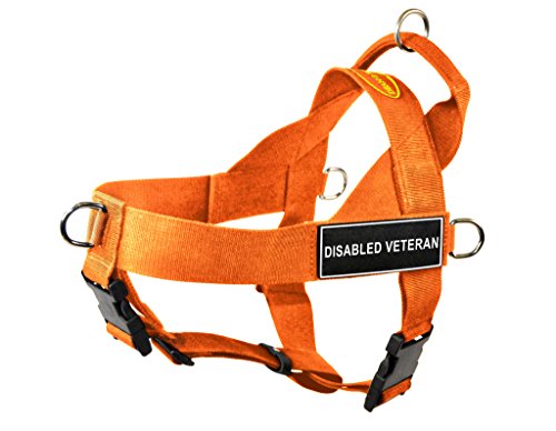 Dean & Tyler DT Universal No Pull Dog Harness with Disabled Veteran Patches, Medium, Orange von Dean & Tyler