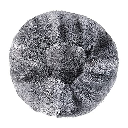 Decdeal Hundebett Tierbett Katzenbett Haustierbett für Hunde Katzen Plüsch-Donut-Haustierbett für Hunde Katzen weich Zottelig und Warm für Den Winter 100cm 120cm von Decdeal